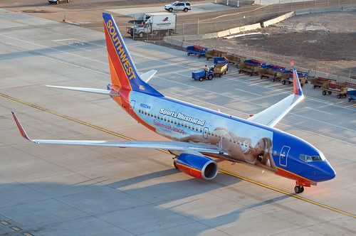 arizona sky southwest sports phoenix bar airplane one harbor nikon aviation illustrated si boeing airlines swimsuit edition 2009 737 southwestairlines phx skyharbor d90 interestingness452 i500 sione barrefaeli kphx refaeli anawesomeshot swimsuitedition sportsillustrated2009