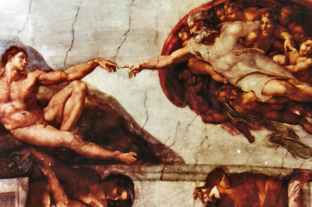 Michelangelo - Sistine Chapel Creation of Adam at the Vatican - Rome ...