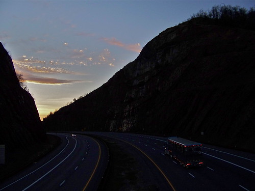 rock roadcut twilight maryland sunset road weather clear night landscape sidelinghill