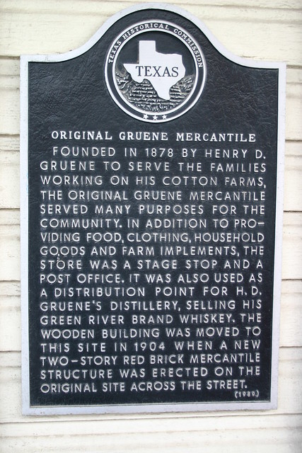 Original Gruene Mercantile historical marker