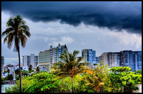 skyline clouds cloudy puertorico sanjuan palmtrees hdr santurce scoreme36 3px