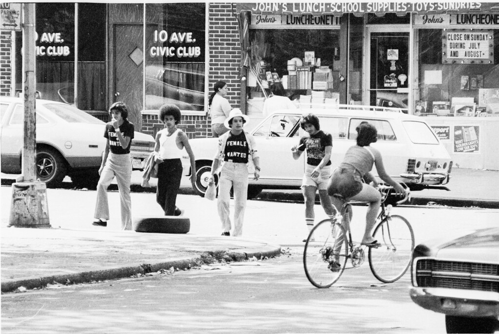 Female Wanted  T-Shirts 10th Ave 42st Boys & Bike Babe Boro Park Brooklyn 1976 70s