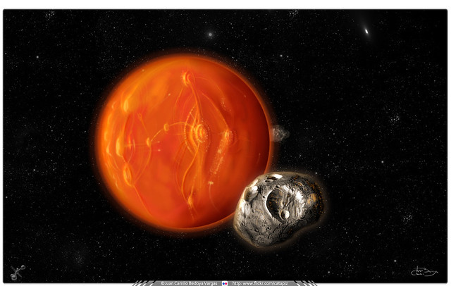 ilustración Digital / Photoshop / Instalaciones de Tricell en Marte