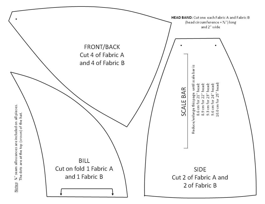 Pdf Printable Printable 6 Panel Welding Cap Pattern Free