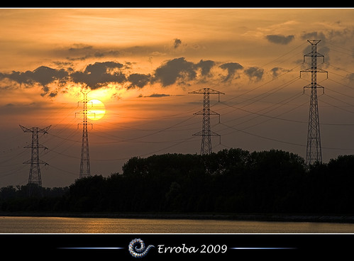 sunset sun clouds photoshop canon rebel energy belgium belgique belgië powerlines tips tele erlend alternative solarpower cs3 tessenderlo xti 400d erroba robaye erlendrobaye