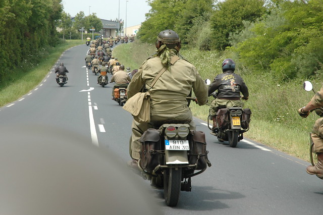 65 Harley's at 65th anniversary of D-Day