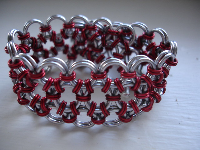 Japanese 12-in-2 Chainmaille Bracelet - Anodized Aluminum