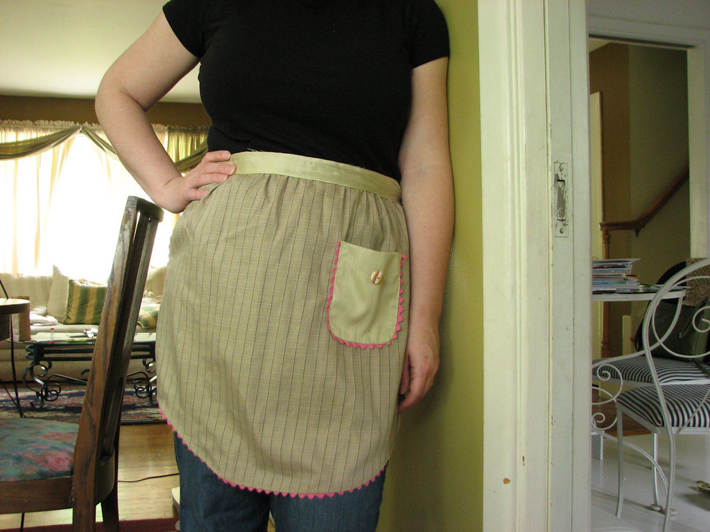Finished apron | Made from my husband\u0026#39;s old shirts, new ric-\u2026 | Flickr
