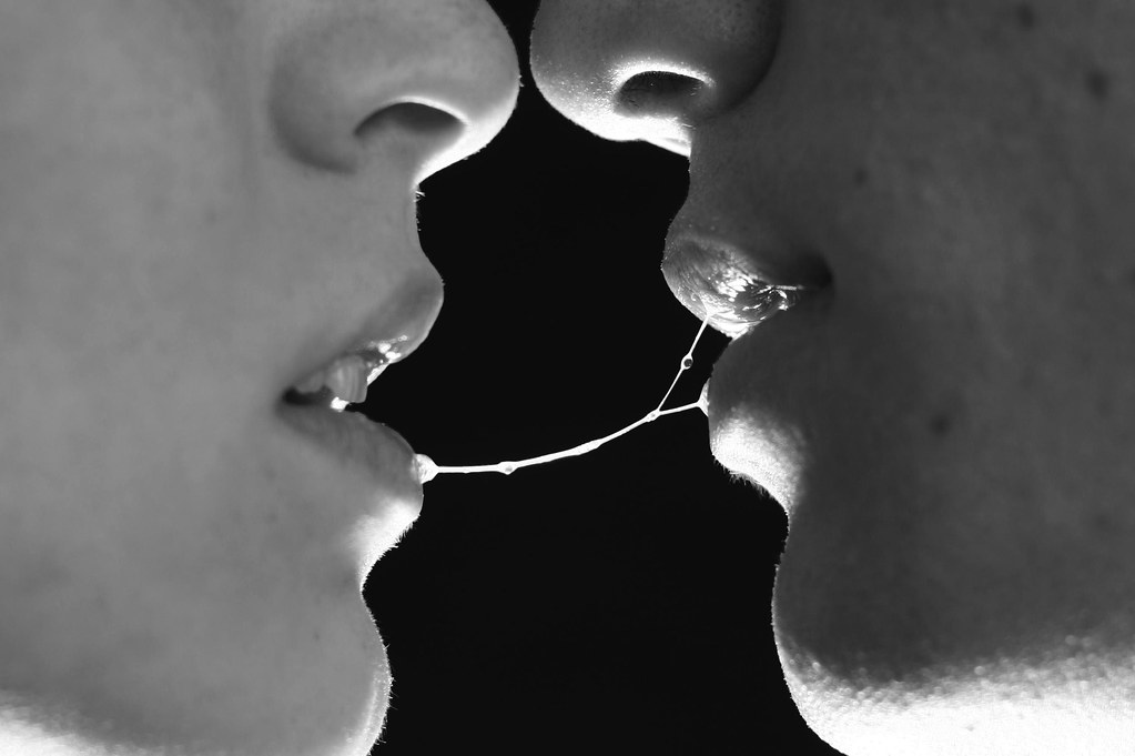 Black Women Tongue Kissing.