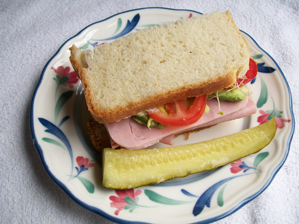 Ham & swiss on homemade bread