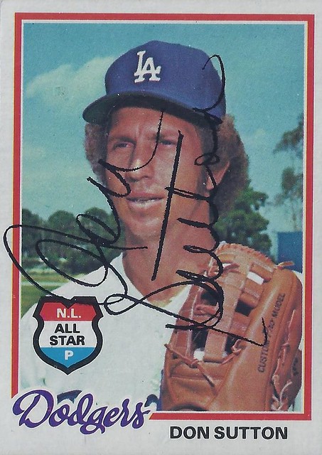 1978 Topps / N.L. All-Star - Don Sutton #310 (Pitcher) (Hall of Fame 1998) - Autographed Baseball Card (Los Angeles Dodgers)
