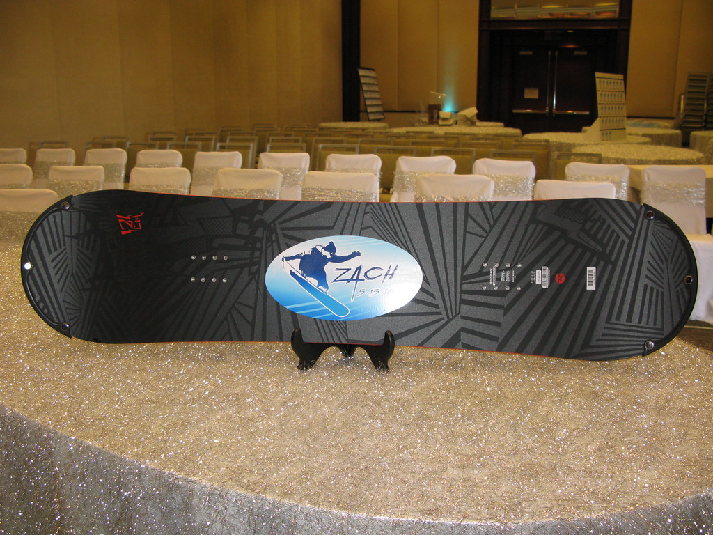 Custom graphics for a snow boarding themed Bar Mitzvah