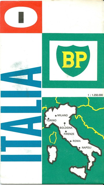 BP Map of Italy circa 1960s