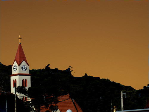 sunset pordosol church torre igreja riograndedosul relógio gramado serragaúcha