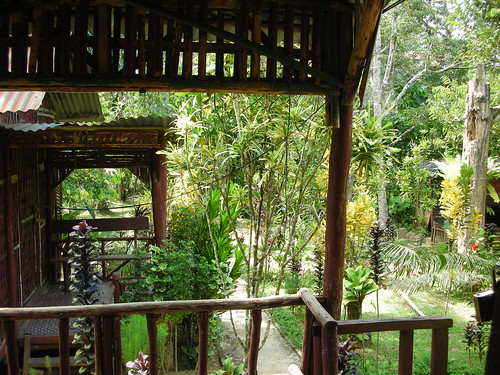 view traditional bamboo malaysia bungalow tamannegara malaisien