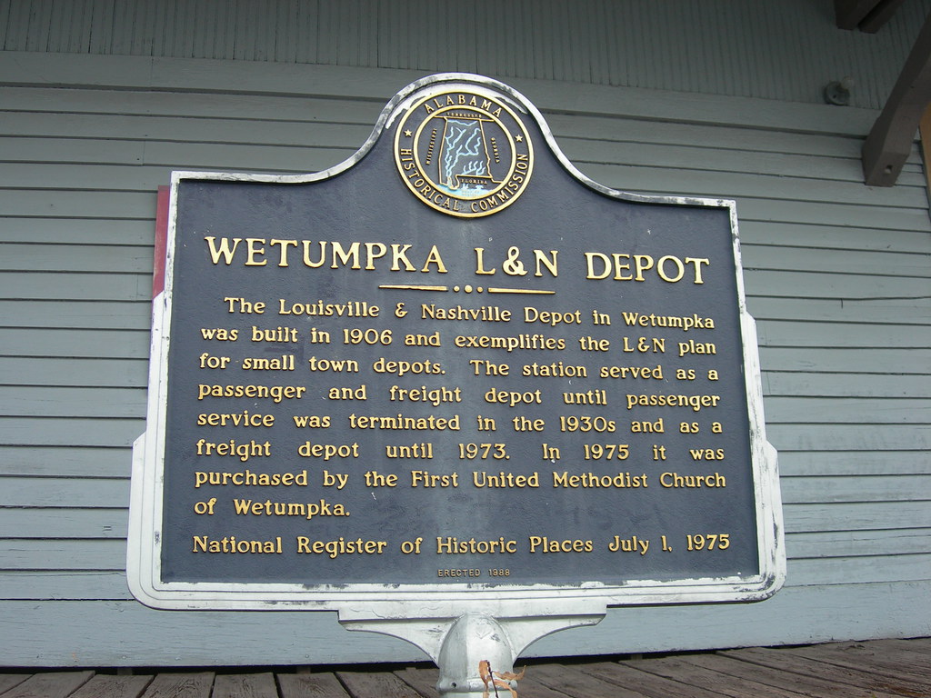 Wetumpka Train Depot Marker