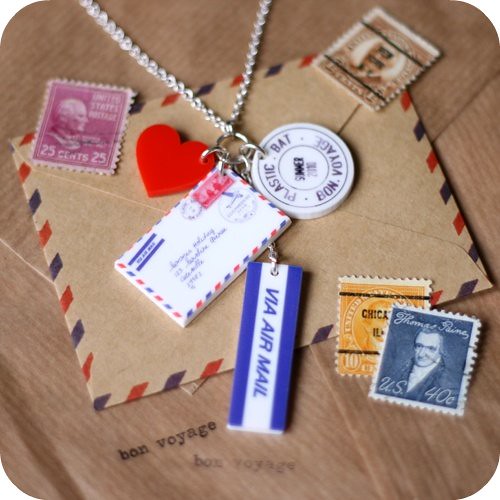 Airmail Cluster Necklace
