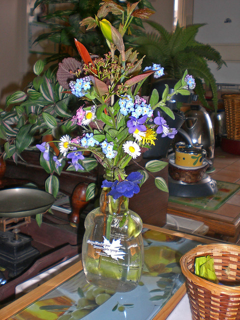 Bouquet maison ! avec fleurs du jardinet
