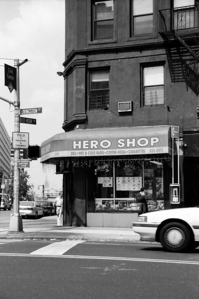 Hero Shop, 119 Livingston at Red Hook Lane.  Brooklyn, New York City.  August 14 2001.