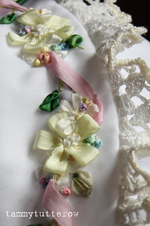 Silk Ribbon Embroidery on heirloom bonnet | Here are a few s… | Flickr