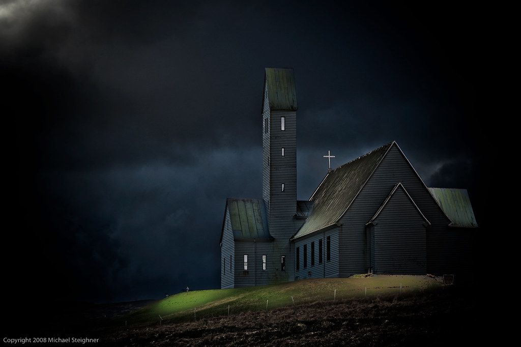 Icelandic church - day time capture with a nightime look by MDSimages.com