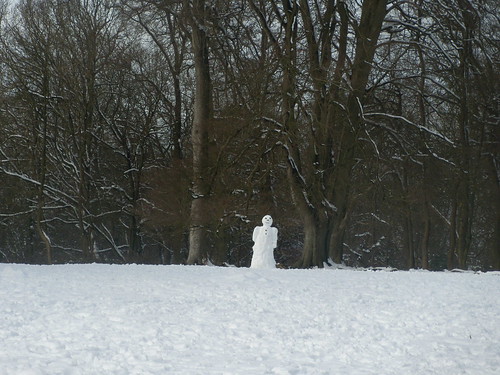 Sinister snowman Sinister snowman at the edge of the woods. Bridgewater Monument. Tring to Berkhamsted