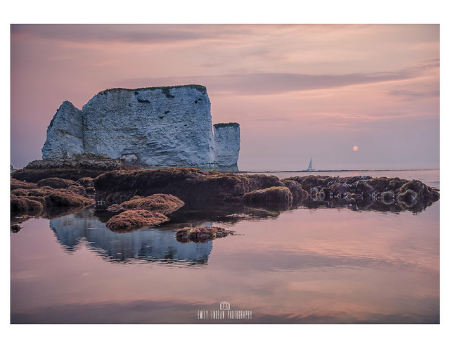 A New Dawn. Old Harry Rocks, Dorset