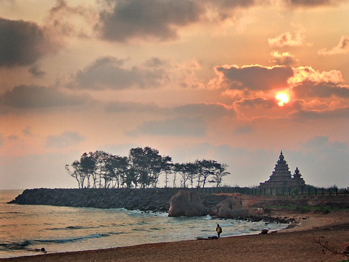 red sun beach temple shore mamallapuram sunraise pcp pcpsk59