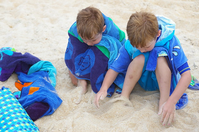 Boys in the sand