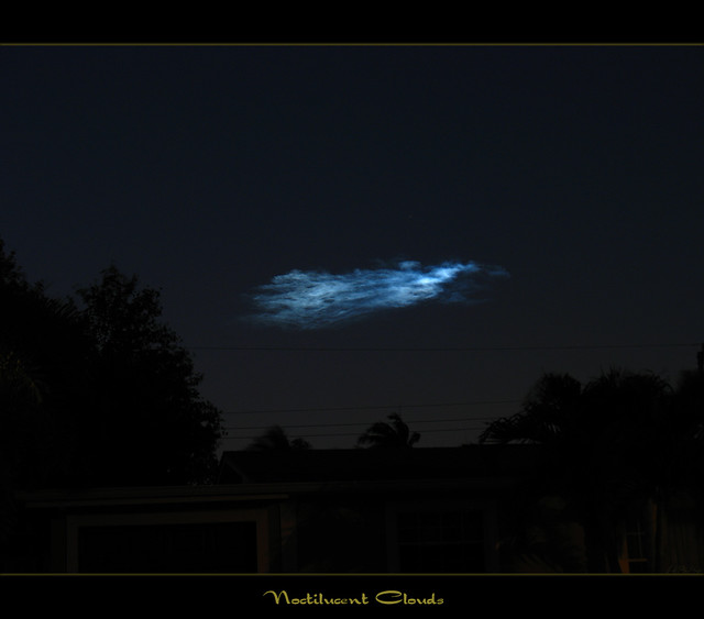 Space Shuttle - Rare Noctilucent Clouds