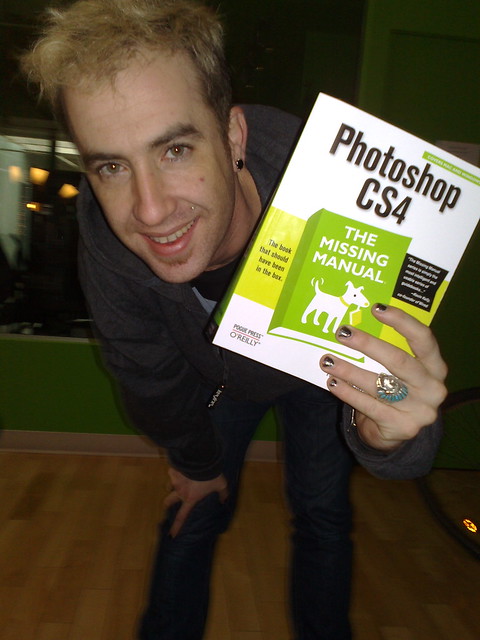Kris gets Photoshop CS4 book from O'Reilly - 02022009250