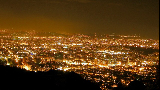 Overlooking City Lights in Bogota, Colombia
