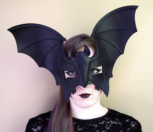 Bat Girl | Larissa wearing my leather bat mask. Available at… | Flickr