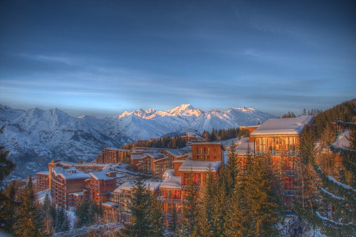 Les Arcs 1800 HDR by Thirsty Robot, sunset snow france mountains alps skiing 1800 hdr lesarcs