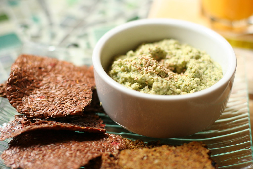 Raw Vegan Zucchini Hummus and Crackers | Organic Raw Vegan f… | Flickr