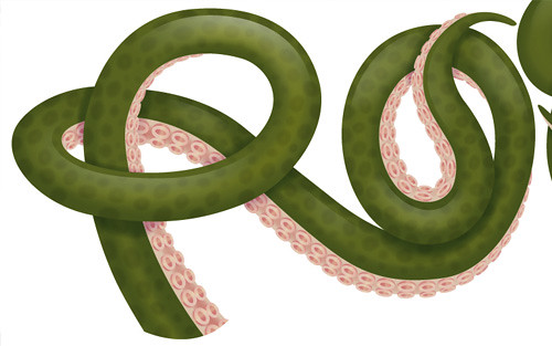 ROCTOPUS - tentacle lettering