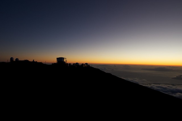 Haleakala sunset and the observatory