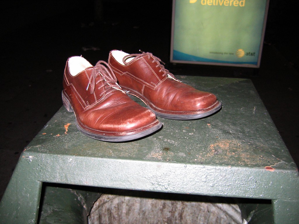 Shoes | Abandoned loafers on a San Francisco garbage can. | Simon Law ...
