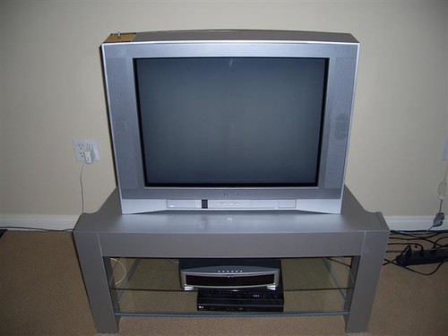 -RESERVED- Toshiba 27" Flat Screen CRT TV, matching IKEA stand $225 | by pulkit23
