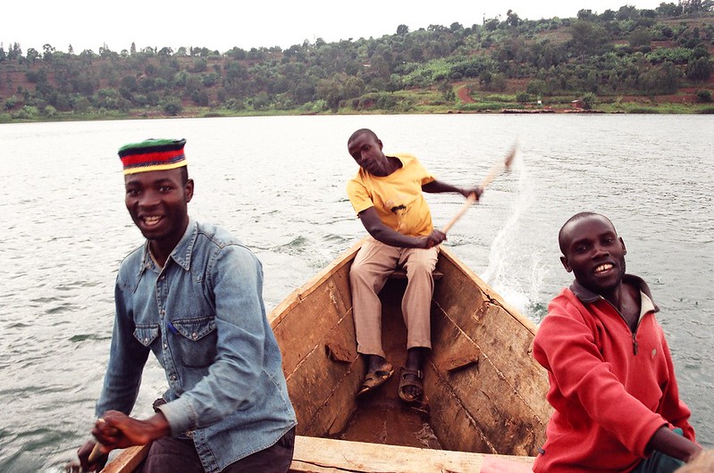 Boat trip across Kivu