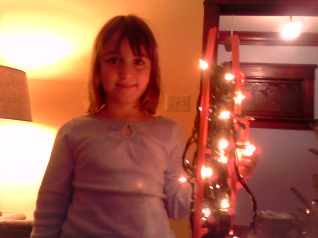Lily managing the lights