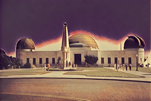griffith observatory losangeles ca californian astronomy sky dome telescope mount hollywood nrhp register historic hdr process vista pacific ocean tourist 1935 travel attractionsite onasill park
