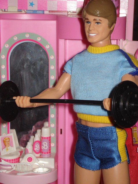 Barbie Health Club Spa & Gym, All Star Ken doing some Lifti…