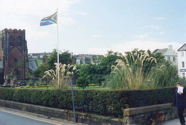 South African Flag flying in Whitehaven, Oct 1994