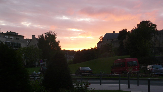 coucher de soleil à Caen
