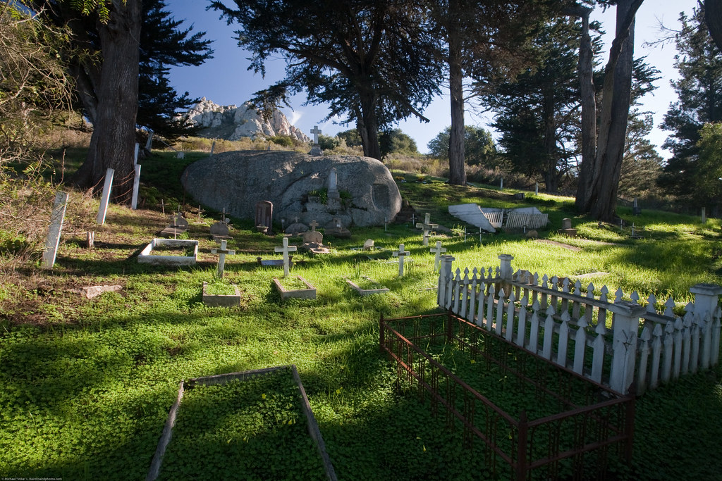 Canet Family Cemetery (wide), from 1880 to present, on Canet Road, at the base of Hollister Peak