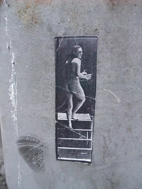 london street art: naked sport sticker