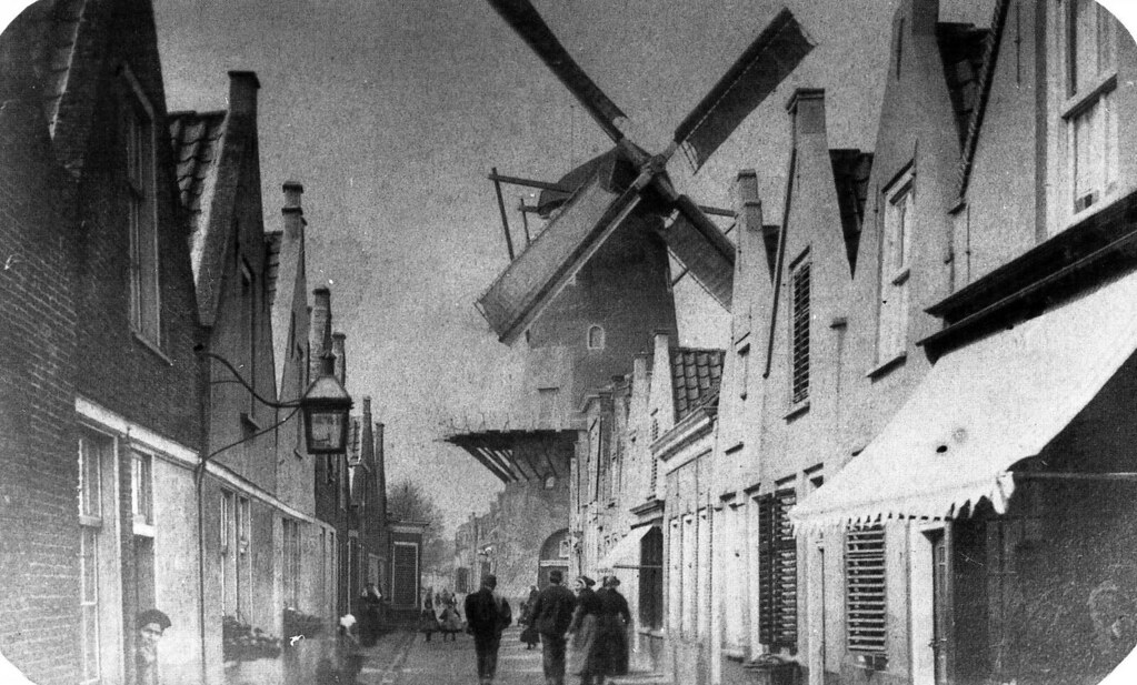 possibly the best picture ever taken of 'de Westdijk' in Middelharnis , Goeree-Overflakkee , the Netherlands , before the year 1898