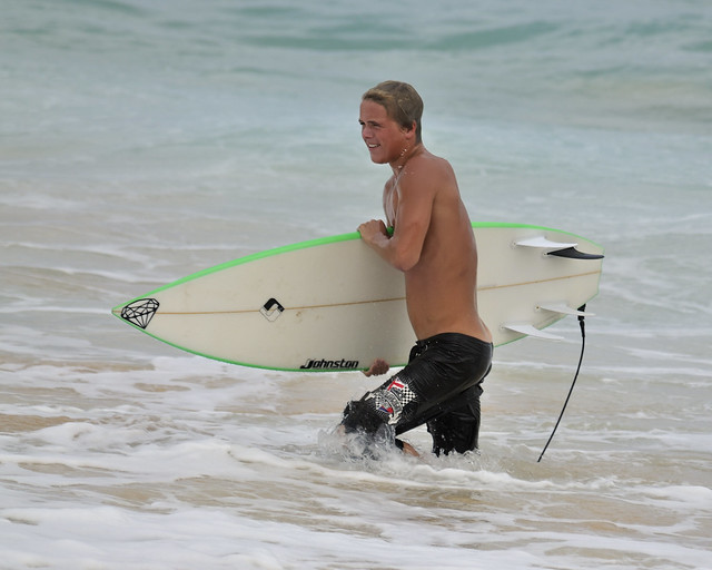 Sandy Beach Board Surfer
