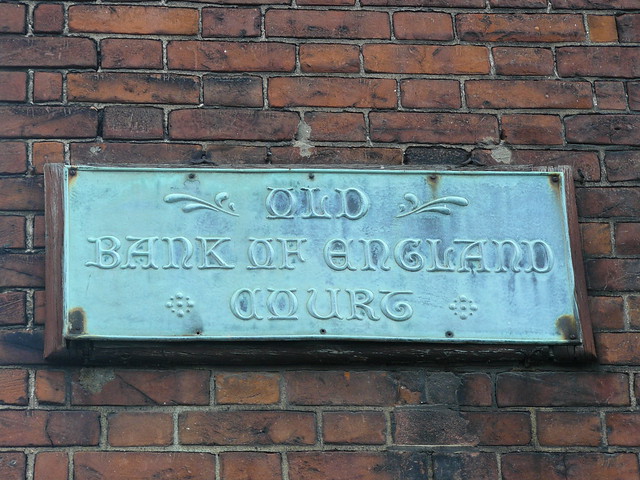 Old Bank of England sign